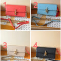 PRE-OWNED LEATHER BLOOM WALLET ON CHAIN CROSSBODY WOMEN BAGS