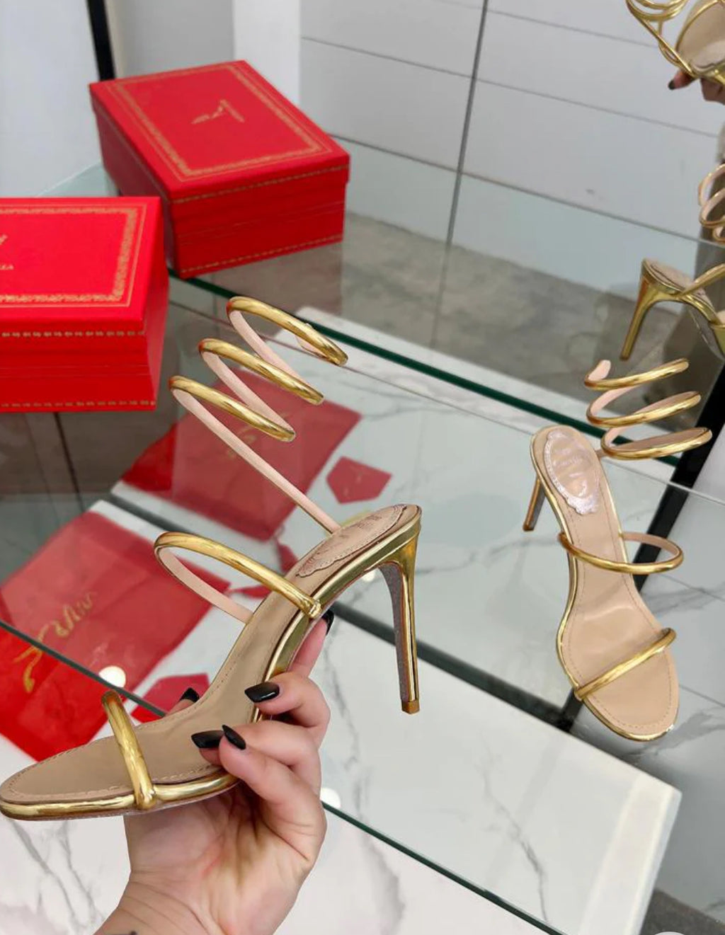 Rene Caovilla-Golden Heels