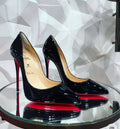 Womens Black Patent Leather Pointed-Teo Stiletto Pumps