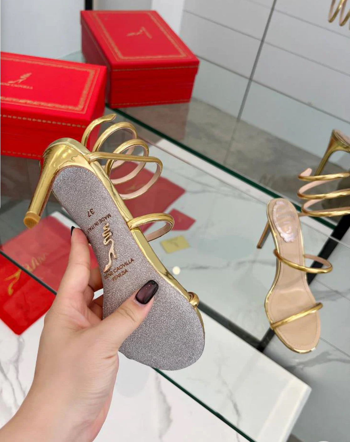 Rene Caovilla-Golden Heels
