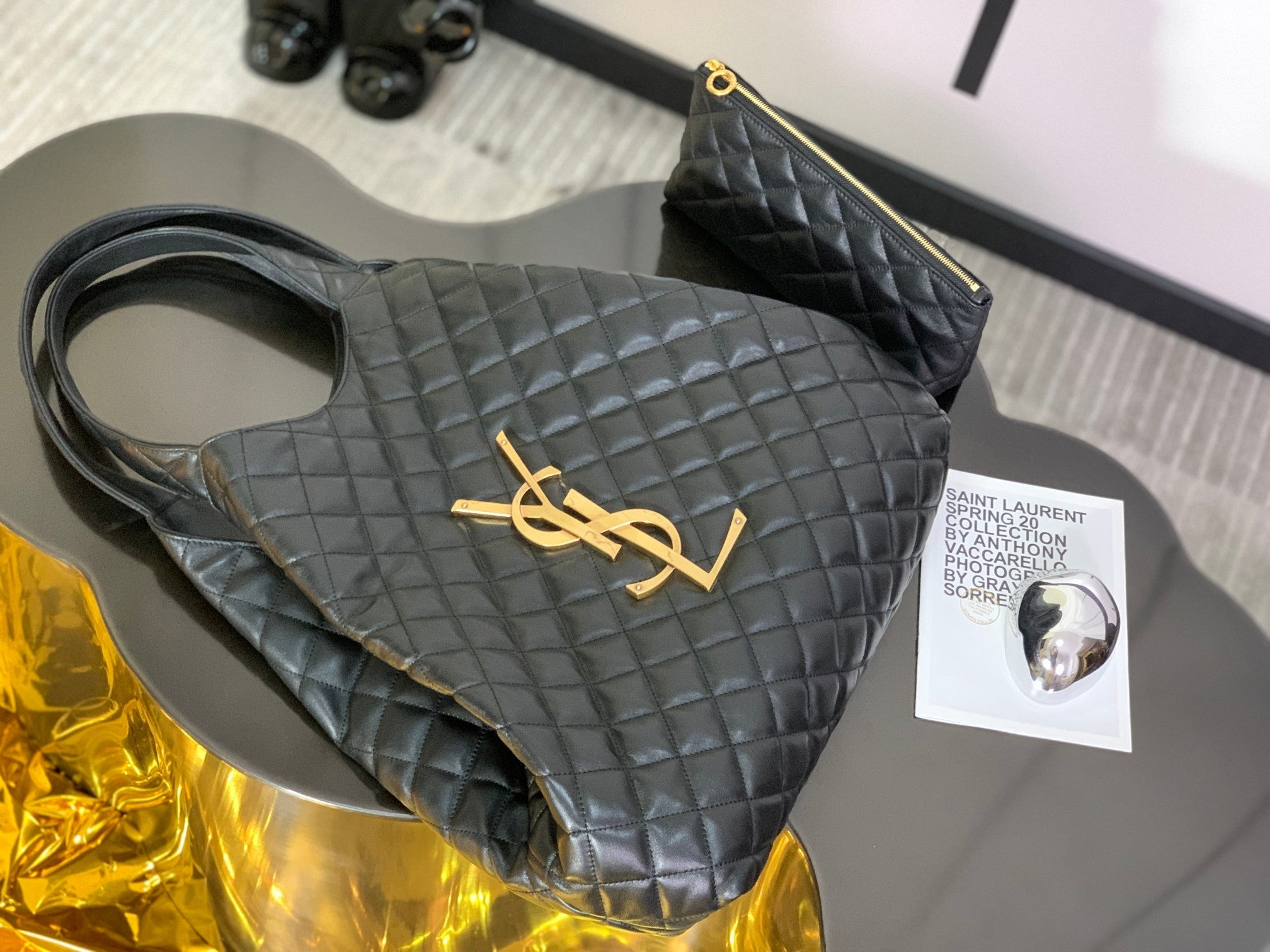 Black Leather Tote