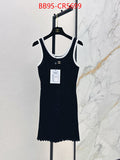 ICONIC KNITTED BLACK TANK DRESS CLOTHING WOMEN