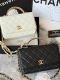 ELEGANT QUILTED CHAIN BAG. TOP QUALITY GENUINE LEATHER 19*12