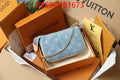 LUXURY  DENIM CHAIN BAG-DENIM+GENUINE LEATHER 9´5*4´5