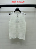 LUXURY TANK KNITTED TOP WHITE