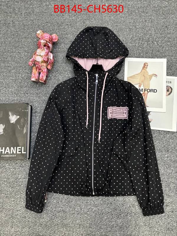 MONOGRAM INSPIRED PADDED JACKET-BLACK