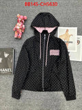 MONOGRAM INSPIRED PADDED JACKET-BLACK