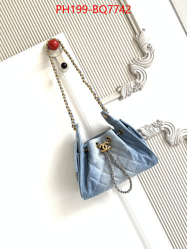 LUXURY DENIM BUCKET BAG -TOP QUALITY  (20*22*12´5)