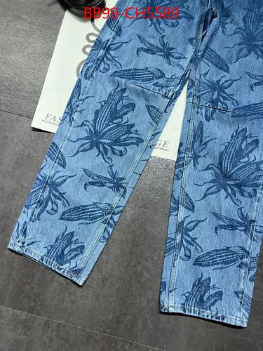 PREMIUM FLORAL PRINT STRAIGHT-LEG DENIM