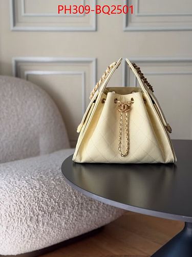 LUXURY CHAIN HANDLE BUCKET BAG-GENUINE LEATHER TOP QUALITY 30*26
