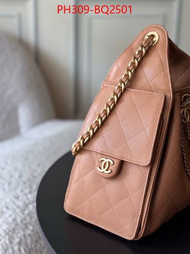 LUXURY CHAIN HANDLE BUCKET BAG-GENUINE LEATHER TOP QUALITY 30*26