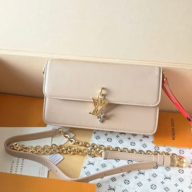 PRE-OWNED LEATHER BLOOM WALLET ON CHAIN CROSSBODY WOMEN BAGS