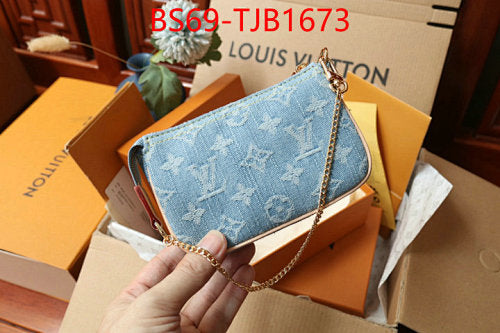 LUXURY  DENIM CHAIN BAG-DENIM+GENUINE LEATHER 9´5*4´5