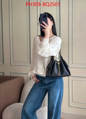 LUXURY CHAIN HANDLE BUCKET BAG-GENUINE LEATHER TOP QUALITY 30*26