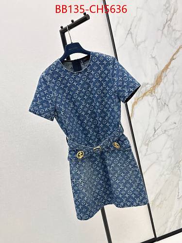 MONOGRAM DENIM DRESS CLOTHING WOMEN