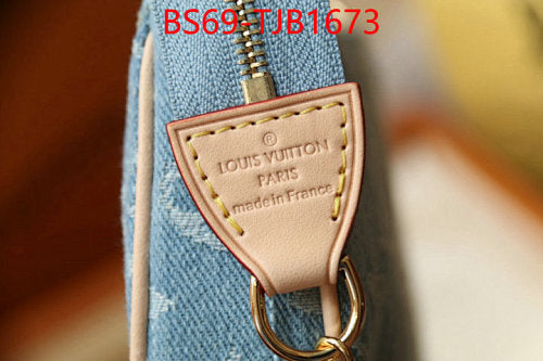 LUXURY  DENIM CHAIN BAG-DENIM+GENUINE LEATHER 9´5*4´5