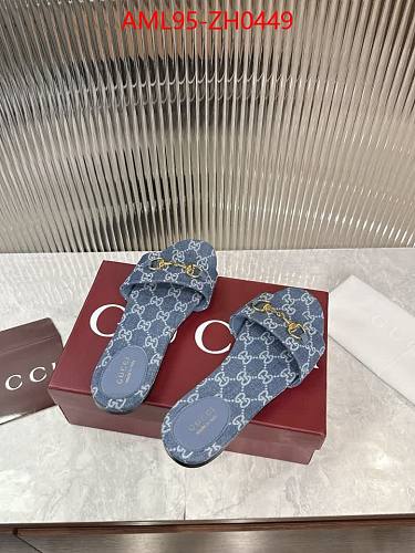 WOMENS LIGHT BLUE MONOGRAM DENIM SLIDE SANDALS-TOP QUALITY