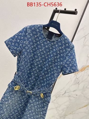 MONOGRAM DENIM DRESS CLOTHING WOMEN