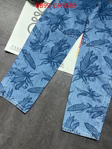 PREMIUM FLORAL PRINT STRAIGHT-LEG DENIM