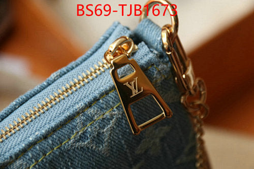 LUXURY  DENIM CHAIN BAG-DENIM+GENUINE LEATHER 9´5*4´5