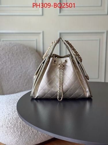 LUXURY CHAIN HANDLE BUCKET BAG-GENUINE LEATHER TOP QUALITY 30*26