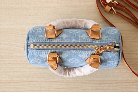 MONOGRAM DENIM WOMEN BAGS DENIM+LEATHER