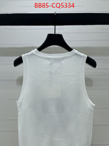 LUXURY ANAGRAM RIBBED KNIT TANK TOP WHITE
